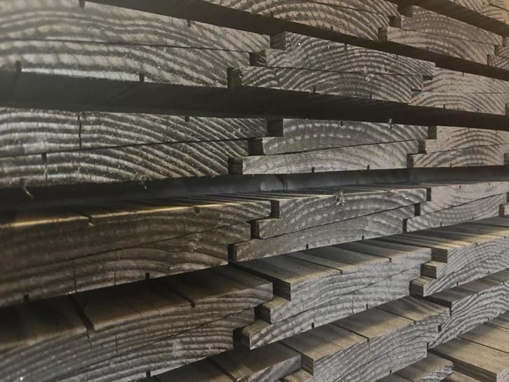 Zweeds Rabat Douglas zwart/blank | Topkwaliteit, lage prijs, Tuin en Terras, Palen, Balken en Planken, Nieuw, Planken, 250 cm of meer