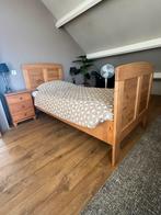 Grenen eenpersoonsbed inclusief matras, Gebruikt, 90 cm, Eenpersoons, Bruin