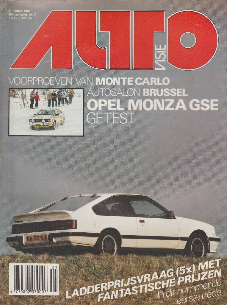 Opel Monza 3,0 GSE test in Autovisie 1984, Gelezen, Opel, Ophalen of Verzenden, Autovisie