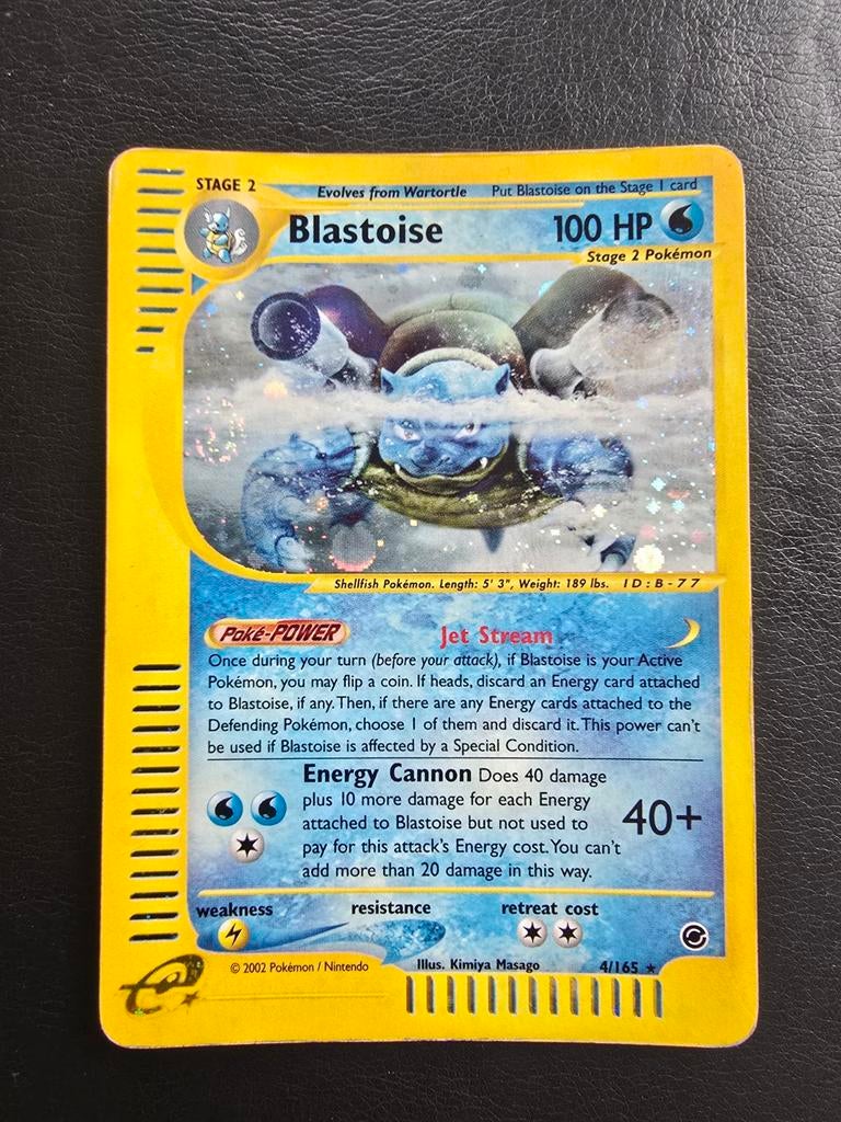 Blastoise uit de Expedition Base Set (2002) – holo kaart., Ophalen of Verzenden