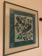 Ingelijst Indonesisch Batik Schilderij - Vogels & Bloemen, Ophalen