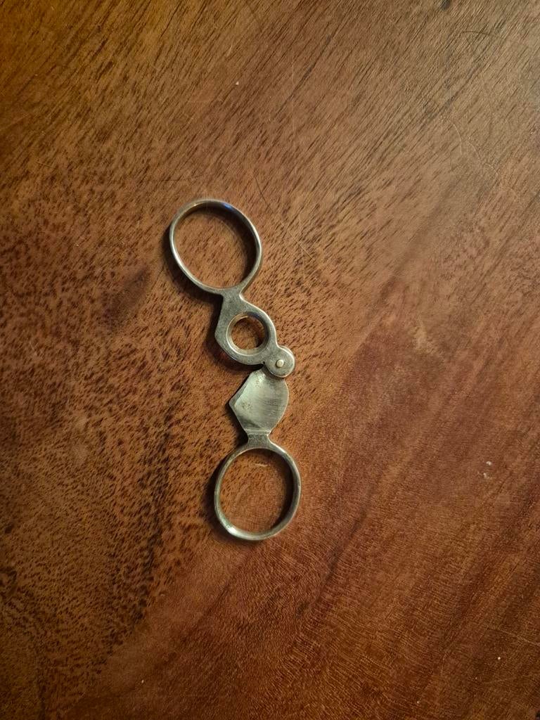 Vintage Zilveren Sigarenknipper Sleutelhanger, Ophalen of Verzenden, Zilver