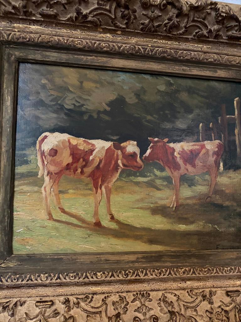 Fedor van krechten 2 kalveren, Antiek en Kunst, Ophalen