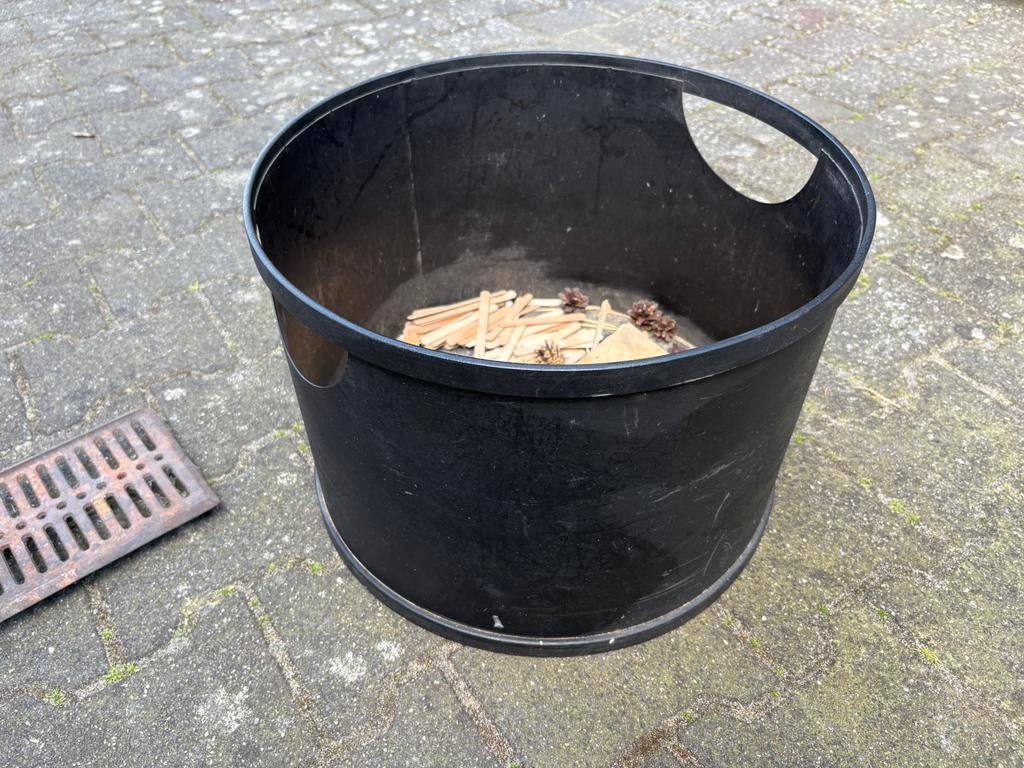 Houtmand, luxe uitvoering, staal, Ophalen, Gebruikt, Houtkachel, Vrijstaand