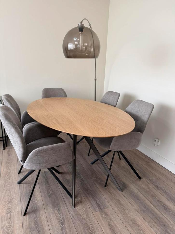 Eettafel ovaal 180 x 110, Huis en Inrichting, Tafels | Eettafels, Zo goed als nieuw, 100 tot 150 cm, 150 tot 200 cm, Vijf personen of meer