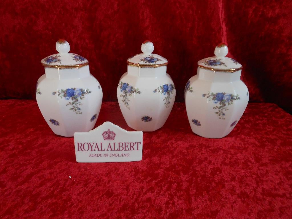 Royal Albert Moonlight Rose voorraadpotjes, Ophalen of Verzenden, Zo goed als nieuw, Porselein, Overige typen