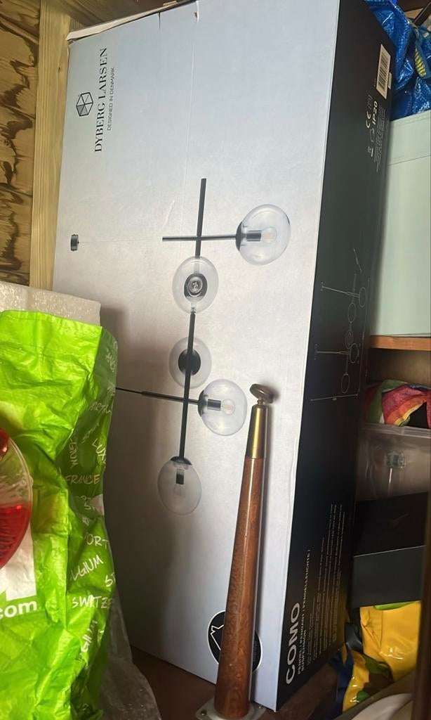 Nieuwe Dyberg Larsen Como hanglamp - Zwart, Huis en Inrichting, Modern, Scandinavisch, Nieuw, Ophalen of Verzenden, Glas