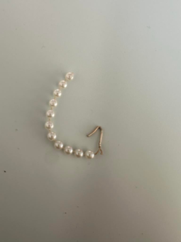 338 Barbie ketting parel vintage, Gebruikt, Wit, Ophalen of Verzenden, Overige materialen