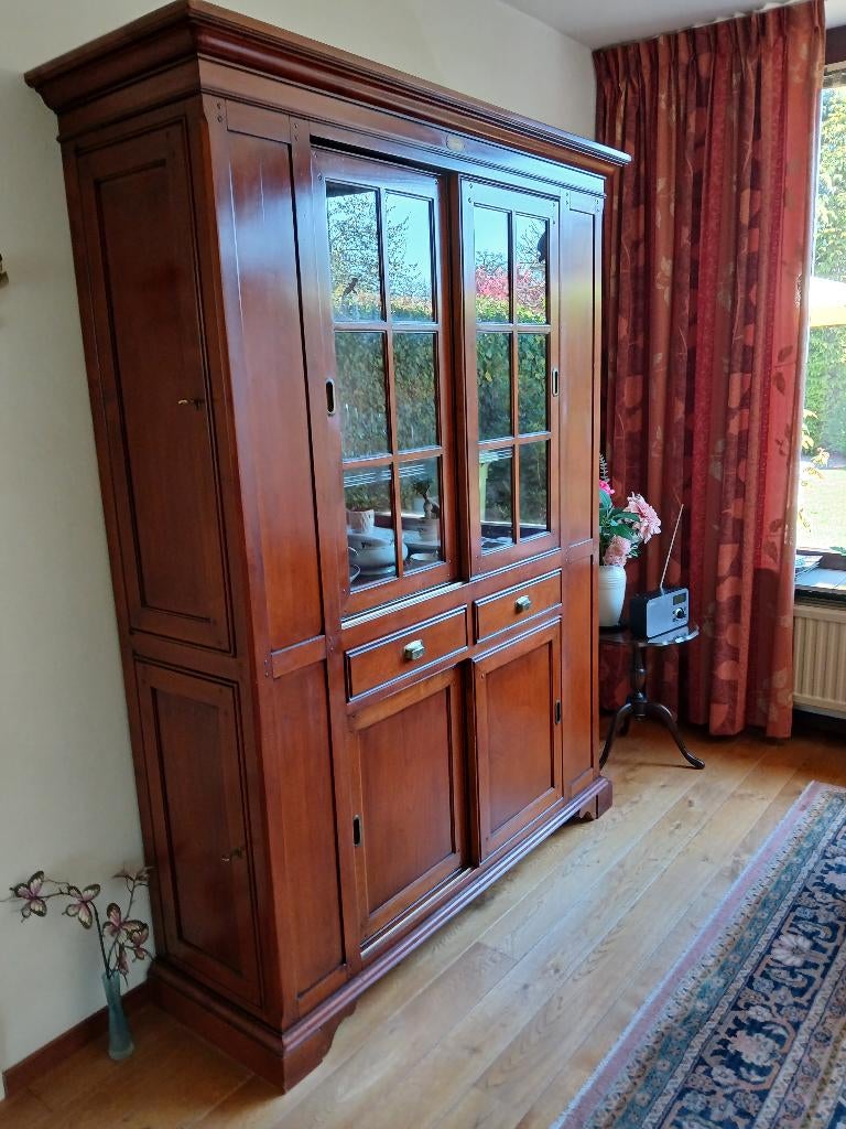 Salonkast Kersenhout, Ophalen, Gebruikt, 150 tot 200 cm, 25 tot 50 cm