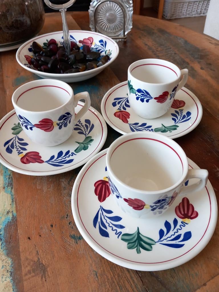 Boerenbont espresso kopjes - set van 3, Ophalen