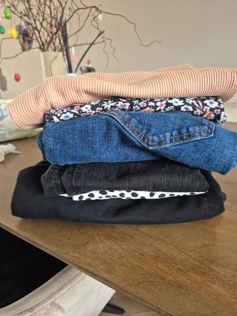 Zwangerschapsbroeken pakket - diverse maten, Zwart, Maat 42/44 (L), Ophalen of Verzenden, Gedragen