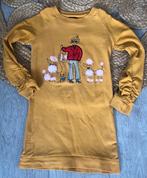 Schattig okergeel jurkje poedels 116/122, Ophalen of Verzenden, Zo goed als nieuw, Meisje, Jurk of Rok