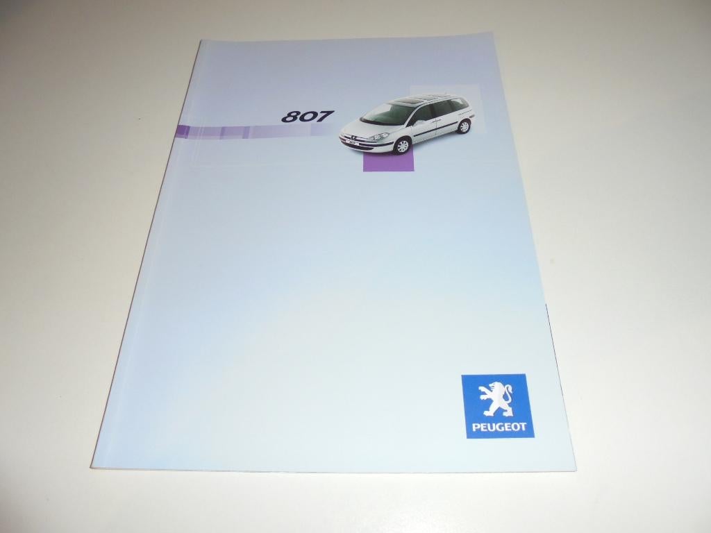 brochure Peugeot 807 modellen 2003, Ophalen of Verzenden, Nieuw, Peugeot