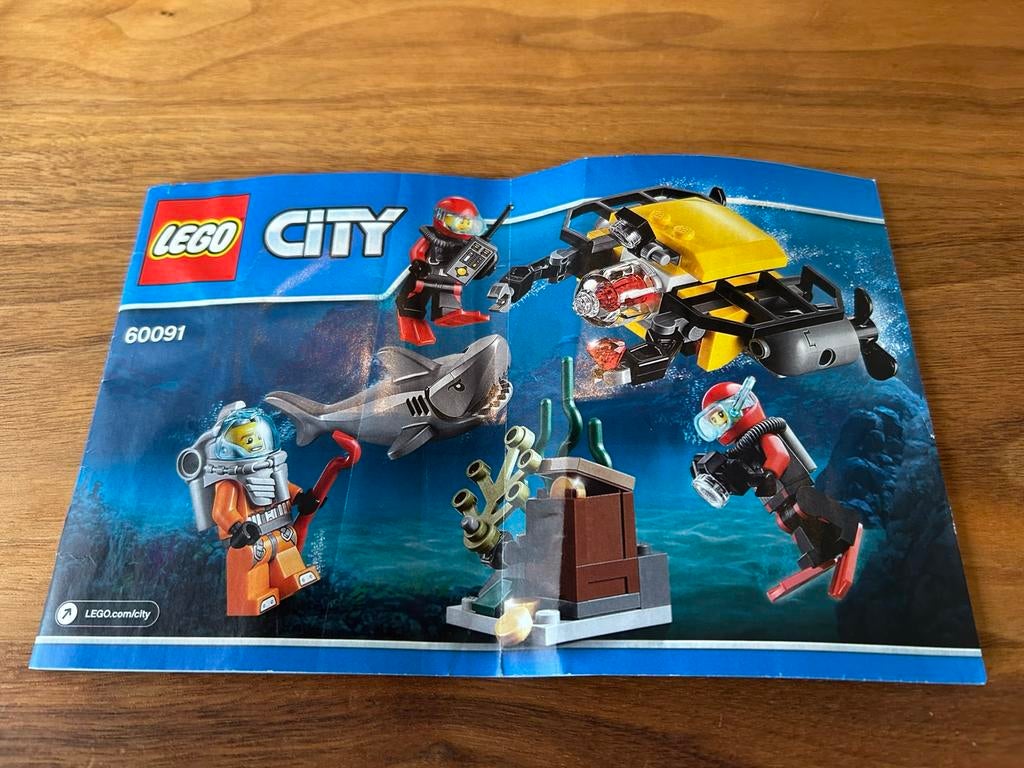 Lego city 60091 onder water set duikers en haai, Ophalen of Verzenden, Zo goed als nieuw
