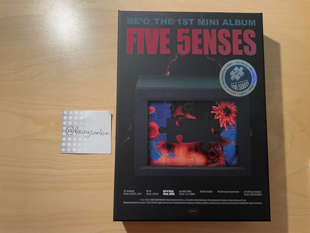 BE’O five 5enses album conpleet, Verzamelen, Muziek, Artiesten en Beroemdheden, Zo goed als nieuw, Cd of Plaat, Ophalen of Verzenden