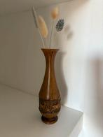 Vintage kunststof houtlook vaasje, Ophalen of Verzenden
