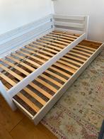 Flexa bed + onderschuifbed 90/200, whitewash, Huis en Inrichting, Ophalen, 90 cm, Eenpersoons, Wit