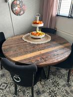 Eettafel stoer/grof wagonhout 1.40, Ophalen, Gebruikt, Stoer, 100 tot 150 cm