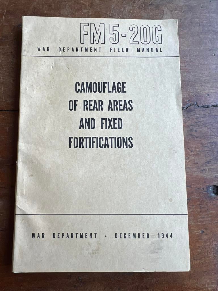 WO2 Amerikaans voorschrift Camouflage Stelling Bunkers 1944, Verzamelen, Militaria | Tweede Wereldoorlog, Ophalen of Verzenden