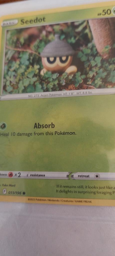 Seedot 011 pokemon kaart lost origin, Ophalen of Verzenden, Zo goed als nieuw