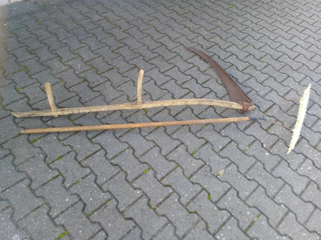 Zeis met hooihark, Ophalen, Gebruikt, Zeis