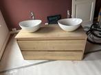 Dubbele wastafel 120 breed, Ophalen, 100 tot 150 cm, Zo goed als nieuw, Minder dan 100 cm