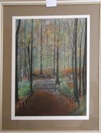 Pastel op papier onder glas – Gesigneerd rechtsonder, Ophalen