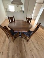 Eetkamer tafel met vier stoelen voor een prikkie!, Ophalen, Gebruikt, 4 tot 6 stoelen