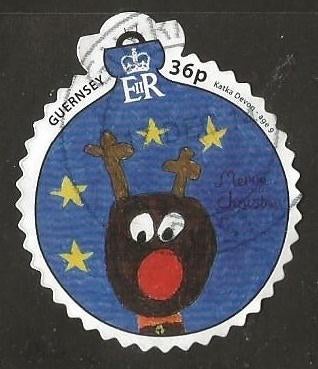 Guernsey 9, rendier voor Meijer, Verzenden, Gestempeld