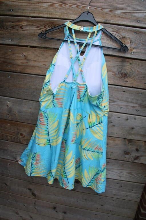 Zwemjurk licht blauw/ geel mt XXL C/D cup Vaste prijs, Kleding | Dames, Badmode en Zwemkleding, Verzenden, Zo goed als nieuw, Blauw