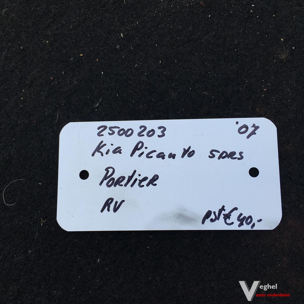 Kia Picanto 1.0 Benzine 5drs 2007 2500203  Portier Rechtsvoo, Auto-onderdelen, Ophalen, Gebruikt, -, Deur