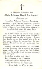 Kramer Alida Johanna Hendrika 1904-1965 Oldenzaal, Ophalen of Verzenden