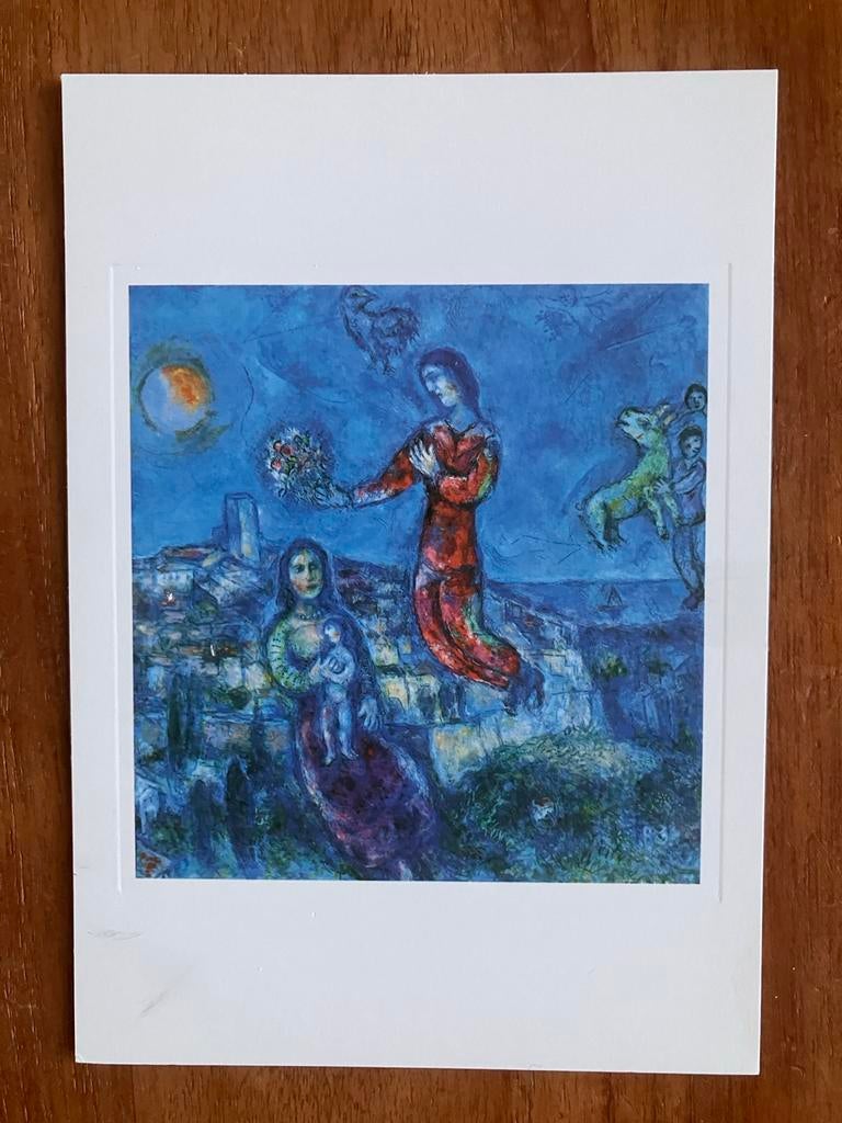 Marc Chagall - Le couple dans le paysage bleu, 1969-1971, Verzamelen, Ansichtkaarten | Themakaarten, Ongelopen, 1980 tot heden