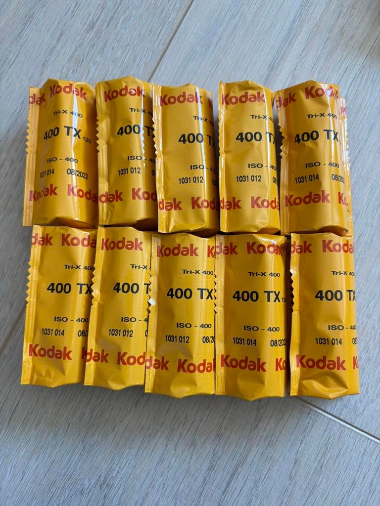 10 rollen kodak tri x 120 middenformaatfilm, Ophalen of Verzenden, 35mm film