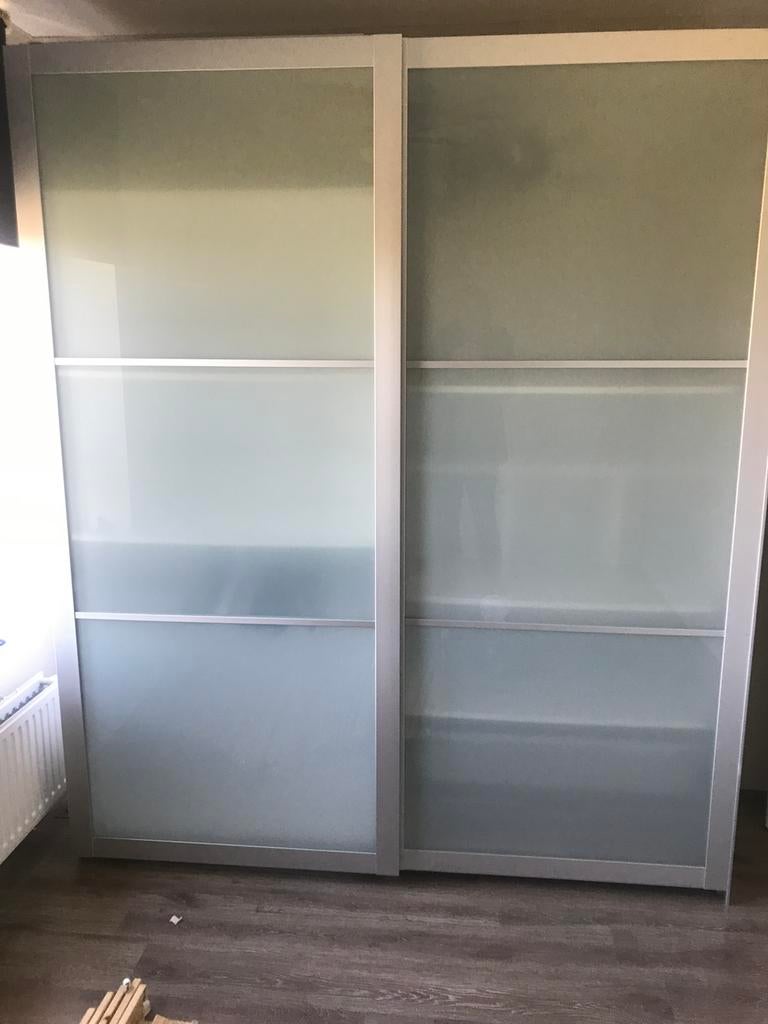 Set glazen deuren, Huis en Inrichting, Kasten | Kledingkasten, Ophalen, Zo goed als nieuw, 50 tot 100 cm, 200 cm of meer