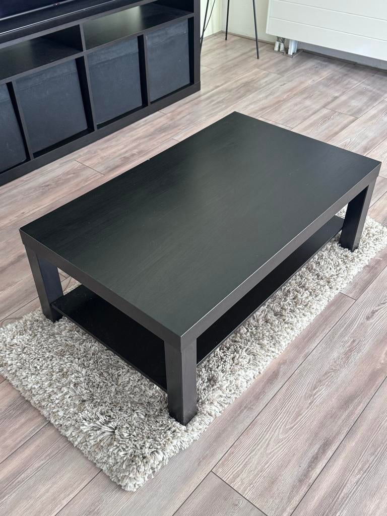 Zwarte salon tafel breedte 55 lengte 90 cm, Huis en Inrichting, Tafels | Salontafels, Ophalen, Gebruikt, 50 tot 100 cm, Rechthoekig
