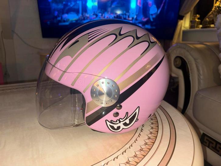 Nieuwe roze motor scooter helm - Model Matrix, Fietsen en Brommers, Brommerhelmen, Nieuw, Ophalen of Verzenden