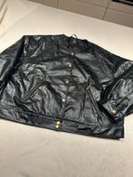 Vintage Zwart Lak Cropped Nep Leren Jasje Maat 3XL, Kleding | Dames, Ophalen of Verzenden, Gedragen, Maat 46/48 (XL) of groter