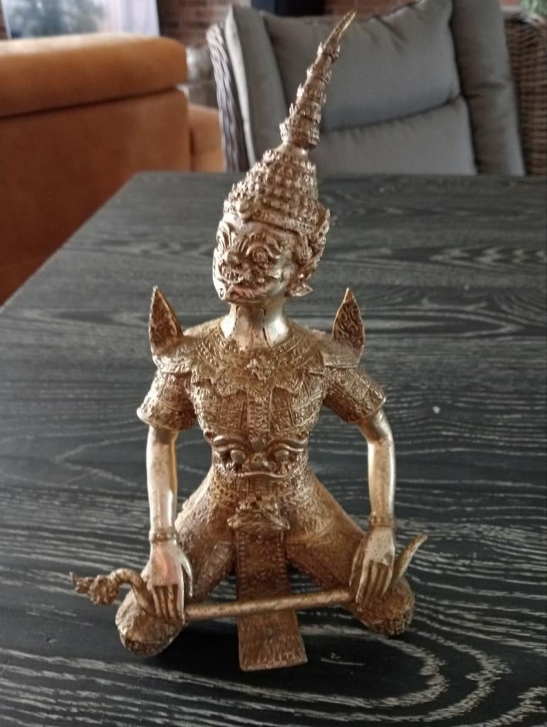 Gedetailleerd Hanuman Beeld - Religieuze Kunst, Antiek en Kunst, Ophalen of Verzenden, Handgemaakt, 20 - 50 cm, Beeld