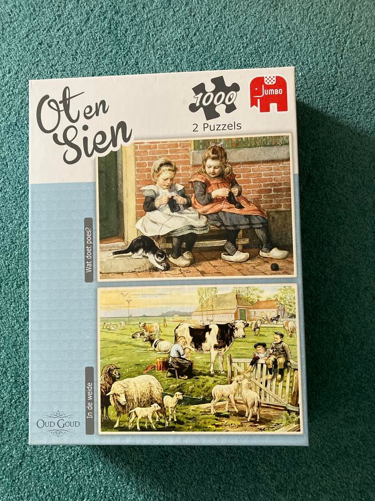 Jumbo Ot en Sien Puzzels 3x 2x 1000 stukjes, Ophalen, 500 t/m 1500 stukjes, Zo goed als nieuw, Legpuzzel