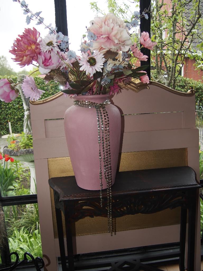 Roze Vaas, Huis en Inrichting, Woonaccessoires | Vazen, Ophalen, Gebruikt, Overige kleuren, Aardewerk of Porselein