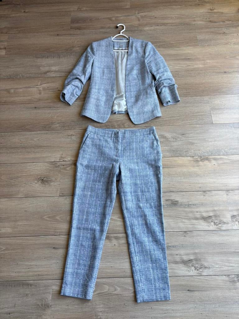 Dames pak H&M, Kostuum of Pak, Blauw, Ophalen of Verzenden, Zo goed als nieuw