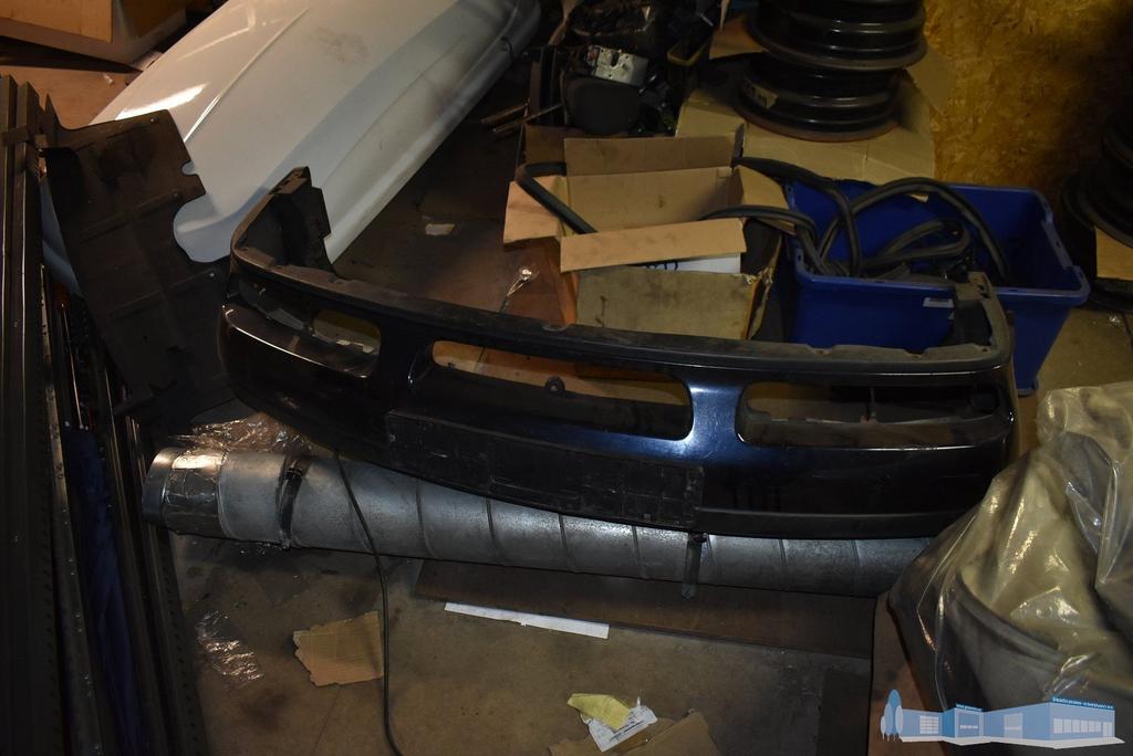 Bumper voorzijde, Saab 9-3 SE '98-'02 gebruikt blauw, Gebruikt, -, Voor, -