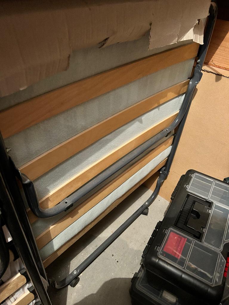 2 Opklap bedden met lattenbodem, Ophalen, Gebruikt, Eenpersoons, 190 cm of minder