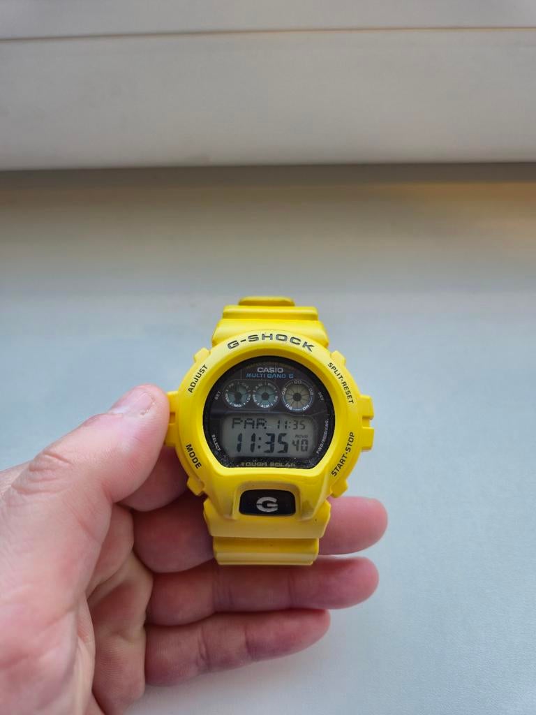 Casio G-SHOCK GW-6900A-9 Geel - Tough Solar & Multi Band 6, Casio, Kunststof, Gebruikt, Polshorloge