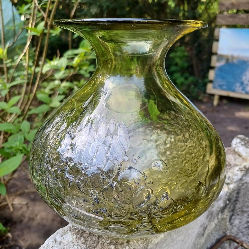 1960 Schott Zwiesel Amber Florida, Antiek en Kunst, Antiek | Vazen, Ophalen of Verzenden