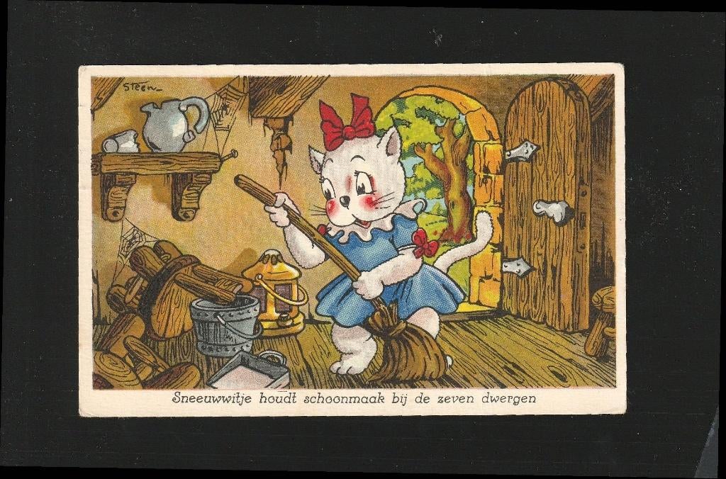 Ansichtkaart Pax Steen Sneeuwwitje  nr 117 D10-34, Ophalen of Verzenden, 1940 tot 1960, Gelopen, Overige thema's