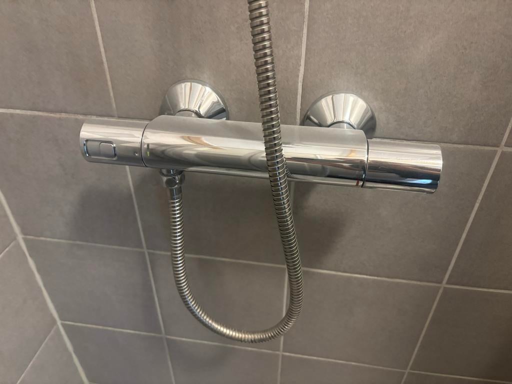 Mengkraan en douchekop - Chroom, Ophalen, Gebruikt, Chroom, Douche