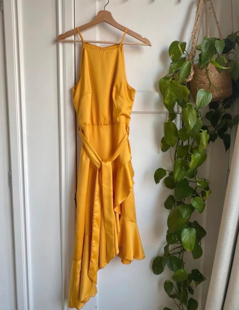ASOS Bruiloft Gast Jurk Nieuw Maat 36, Verzenden, Nieuw, Maat 36 (S), Geel