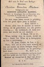 Christina Gerardina Meulman 1819 Groningen, Ophalen of Verzenden